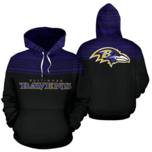 Baltimore Ravens Ncaa Football Maori Tattoo Black Blue 3D Hoodie For Men For Women Baltimore Ravens All Over Printed Hoodie. Baltimore Ravens 3D Full Printing Shirt - e395e9e48265
