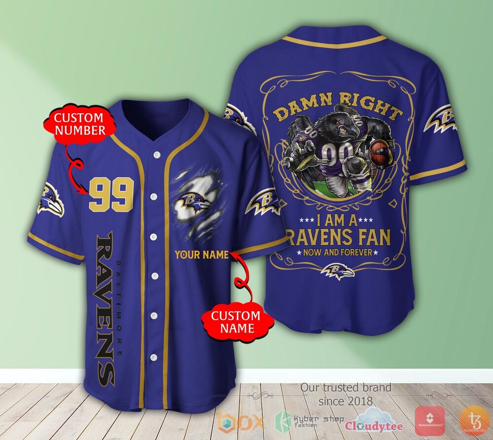 Baltimore Ravens Nfl 3D Personalized Baseball Jersey Shirt Baltimore Ravens Nfl 3D Personalized Baseball Jersey Shirt