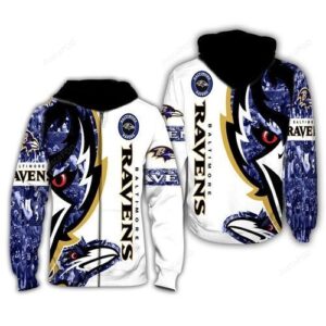 Baltimore Ravens Nfl Fan Pullover And Zippered Hoodies Custom 3d Graphic Printed 3d Hoodie All Over Print Hoodie For Men For Women - 69c2cb85aa13