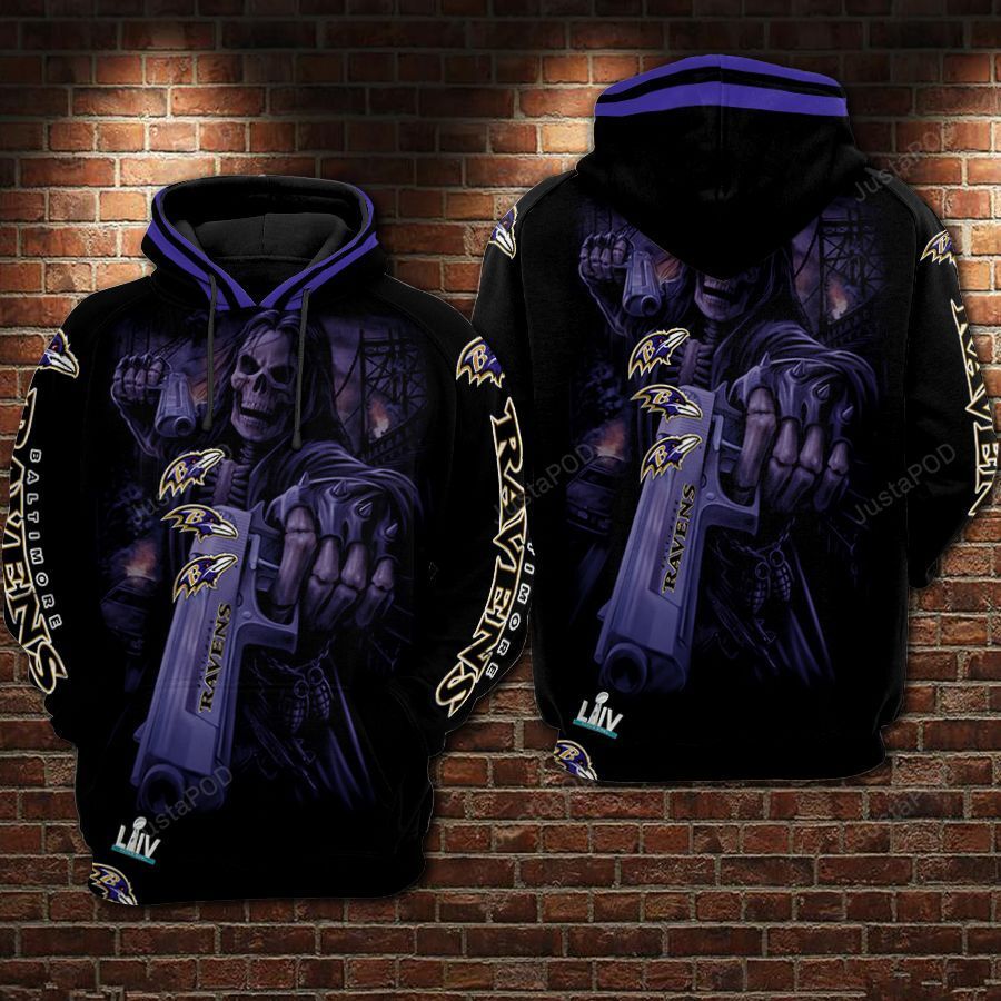 Baltimore Ravens Nfl Football Skull Guns Violet 3d Hoodie For Men For Women Baltimore Ravens All Over Printed Hoodie. Baltimore Ravens 3d Shirt - 0cb6c4298480 Baltimore Ravens Nfl Football Skull Guns Violet 3d Hoodie For Men For Women Baltimore Ravens All Over Printed Hoodie. Baltimore Ravens 3d Shirt - 0cb6c4298480