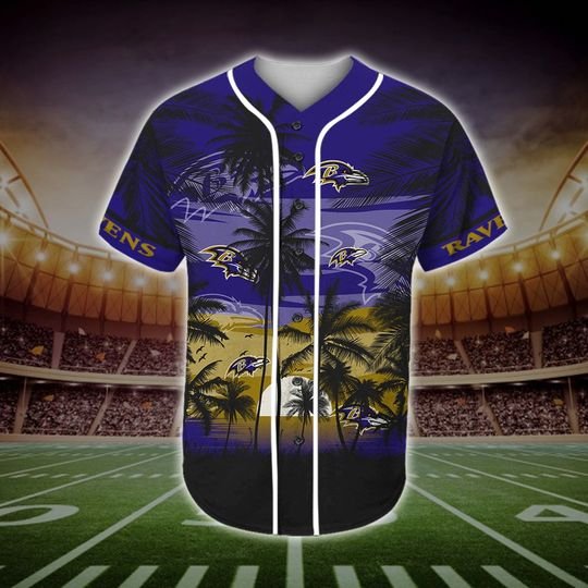 Baltimore Ravens Tropical Baseball Jersey Baltimore Ravens Tropical Baseball Jersey