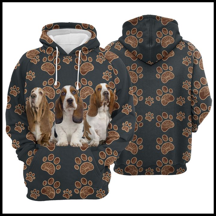 Basset Hound Paw Floral 3D Printed Hoodie/Zipper Hoodie - 8b55b8cdf0c1 Basset Hound Paw Floral 3D Printed Hoodie/Zipper Hoodie - 8b55b8cdf0c1
