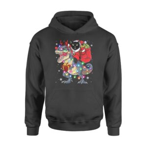 Besteever T-rex and Cat Christmas-min Shirt Gift For Couple