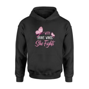 Besteever With Brave Wings She Fights Breast Cancer Awareness_TX240_fullprint ï¿½ Standard 3D Hoodie For Men Women All Over 3D Printed Hoodie - f131e1ef02e3