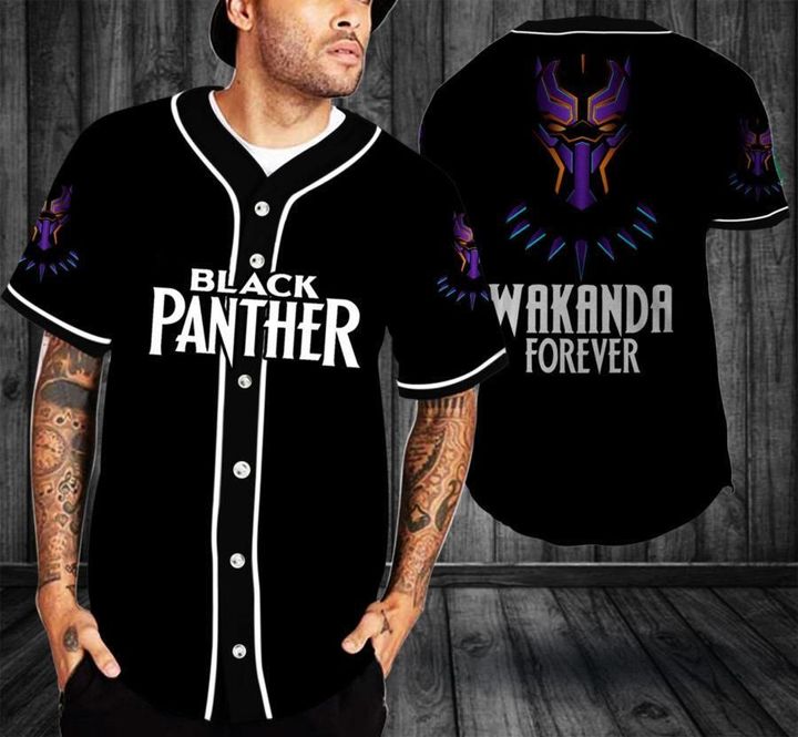 Black Panther Baseball Jersey Black Panther Baseball Jersey