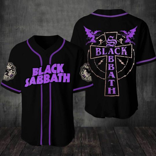 Black Sabbath Baseball Jersey Shirt Black Sabbath Baseball Jersey Shirt