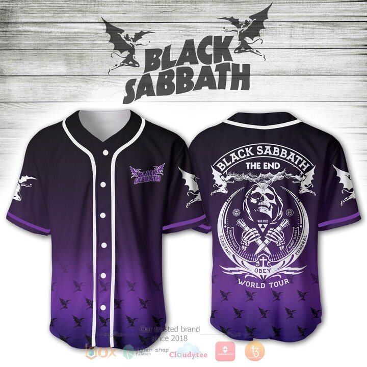 Black Sabbath The End World Tour Baseball Jersey Shirt Black Sabbath The End World Tour Baseball Jersey Shirt