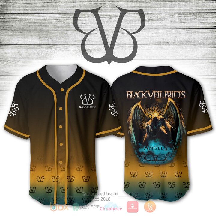 Black Veil Brides Fallen Angels Baseball Jersey Shirt Black Veil Brides Fallen Angels Baseball Jersey Shirt