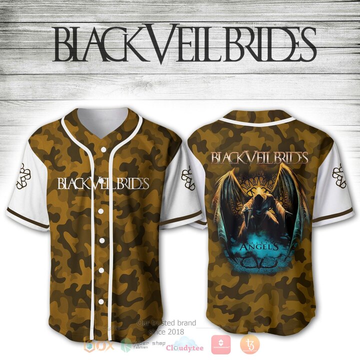 Black Veil Brides Fallen Angels Songs Baseball Jersey Shirt Black Veil Brides Fallen Angels Songs Baseball Jersey Shirt