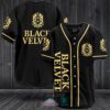 Black Velvet Baseball Jersey Shirt