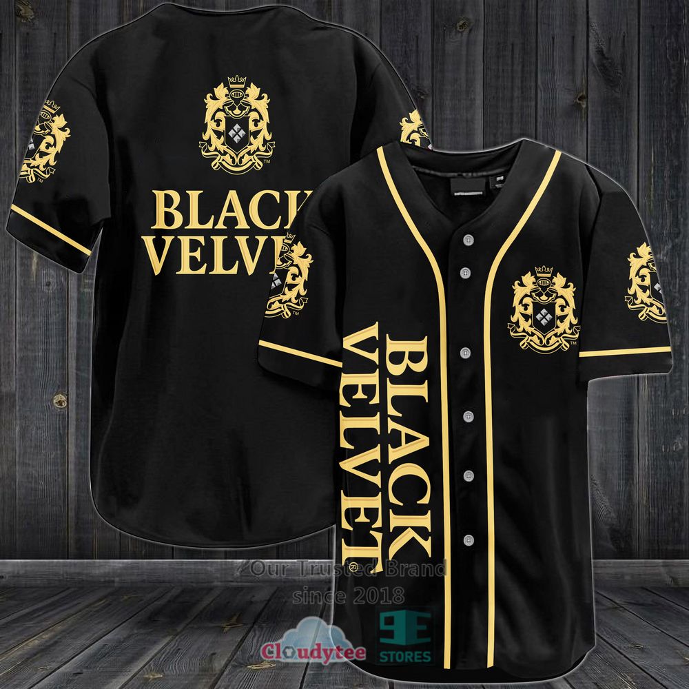 Black Velvet Baseball Jersey Shirt Black Velvet Baseball Jersey Shirt
