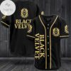 Black Velvet Logo Baseball Jersey Shirt