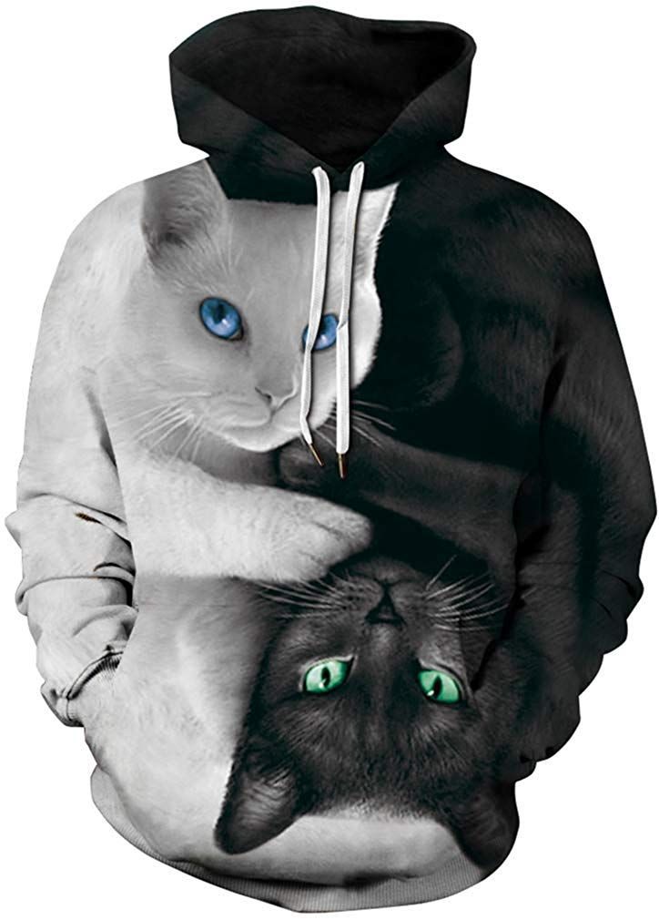 Black catWhite cat 3D 3D Hoodie For Men Women All Over 3D Printed Hoodies - fe07ed7870c9 Black catWhite cat 3D 3D Hoodie For Men Women All Over 3D Printed Hoodies - fe07ed7870c9