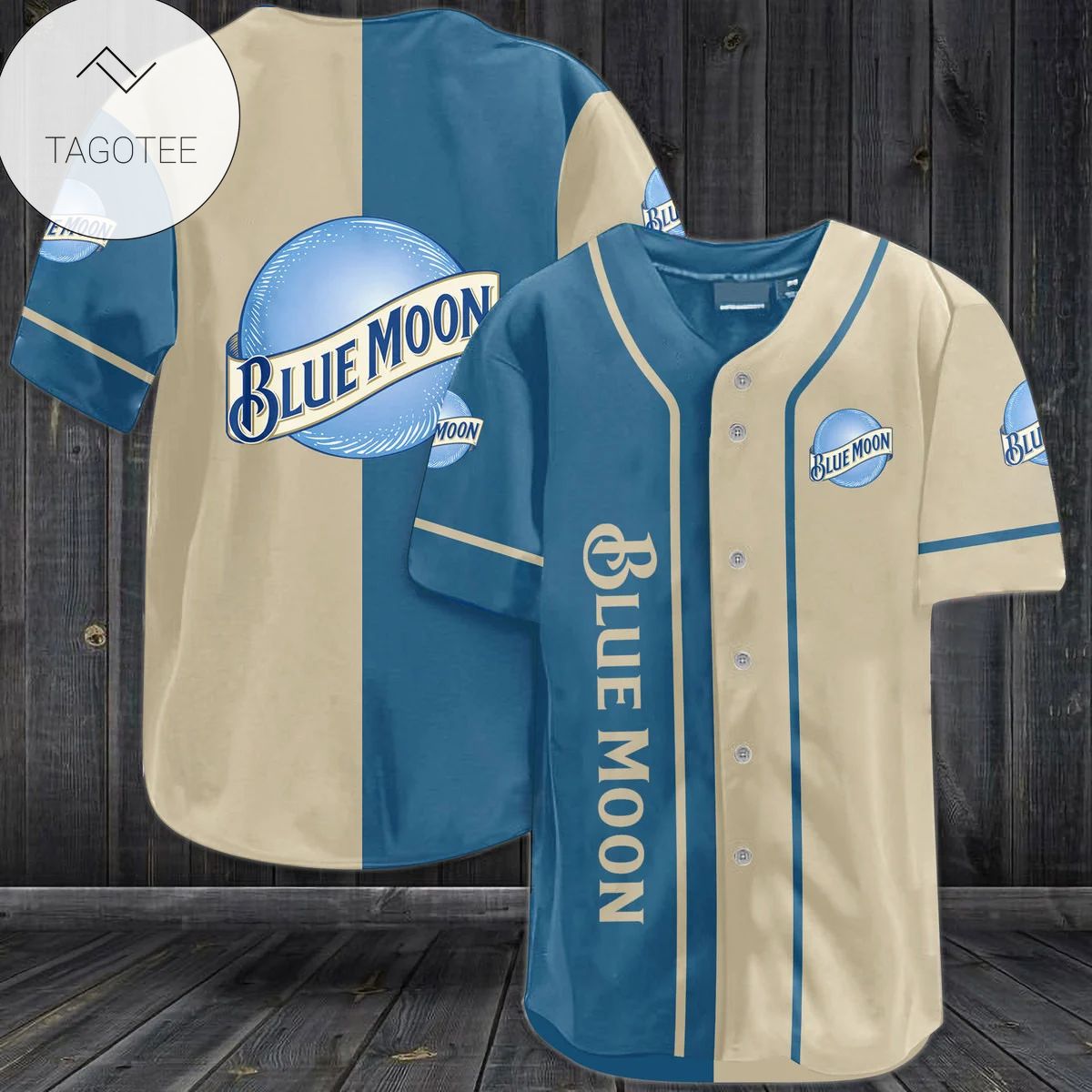 Blue Moon Logo Baseball Jersey Shirt Blue Moon Logo Baseball Jersey Shirt