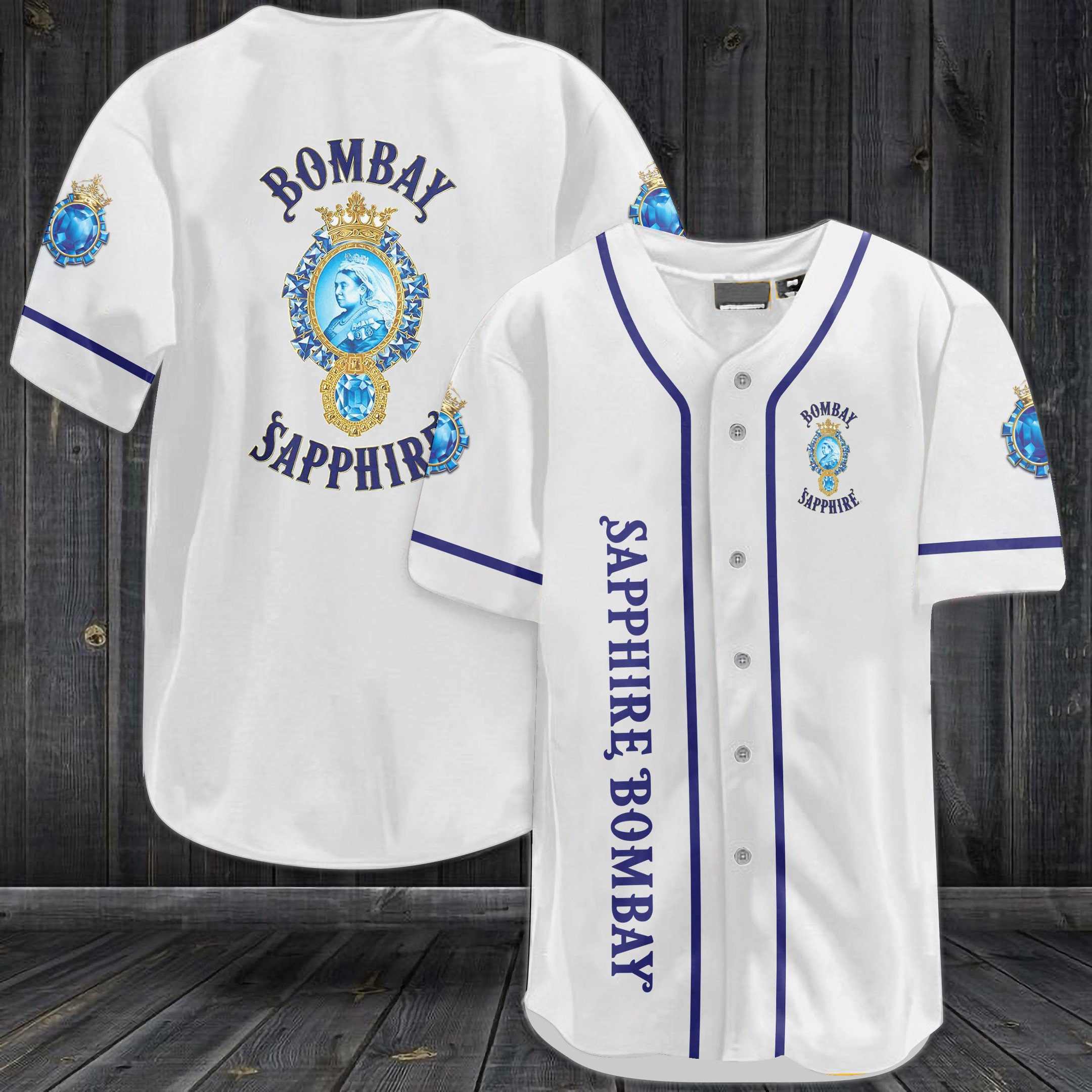 Bombay Sapphire Gin Baseball Jersey Bombay Sapphire Gin Baseball Jersey