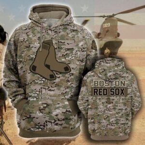 Boston Red Sox Camouflage Veteran Pullover And Zippered Hoodies Custom 3D Graphic Printed 3D Hoodie All Over Print Hoodie For Men For Women - f988e57782ed