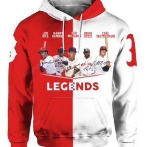 Boston Red Sox Legend Player Pullover And Zippered Hoodies Custom 3d Graphic Printed 3d Hoodie All Over Print Hoodie For Men For Women - ee8e4899cc56