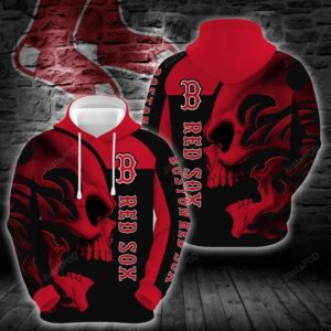Boston Red Sox MLB Baseball Skull Men and Women 3D Hoodie Shirt Boston Red Sox MLB 3D Shirt Boston Red Sox Design 3d Full Printed High Quality 2020 - e03fb67500d1