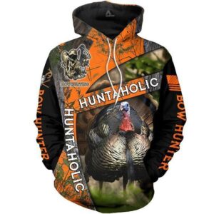 Bow Hunter Turkey Camo Pullover And Zippered Hoodies Custom 3D Graphic Printed 3D Hoodie All Over Print Hoodie For Men For Women - 9f145b59b675