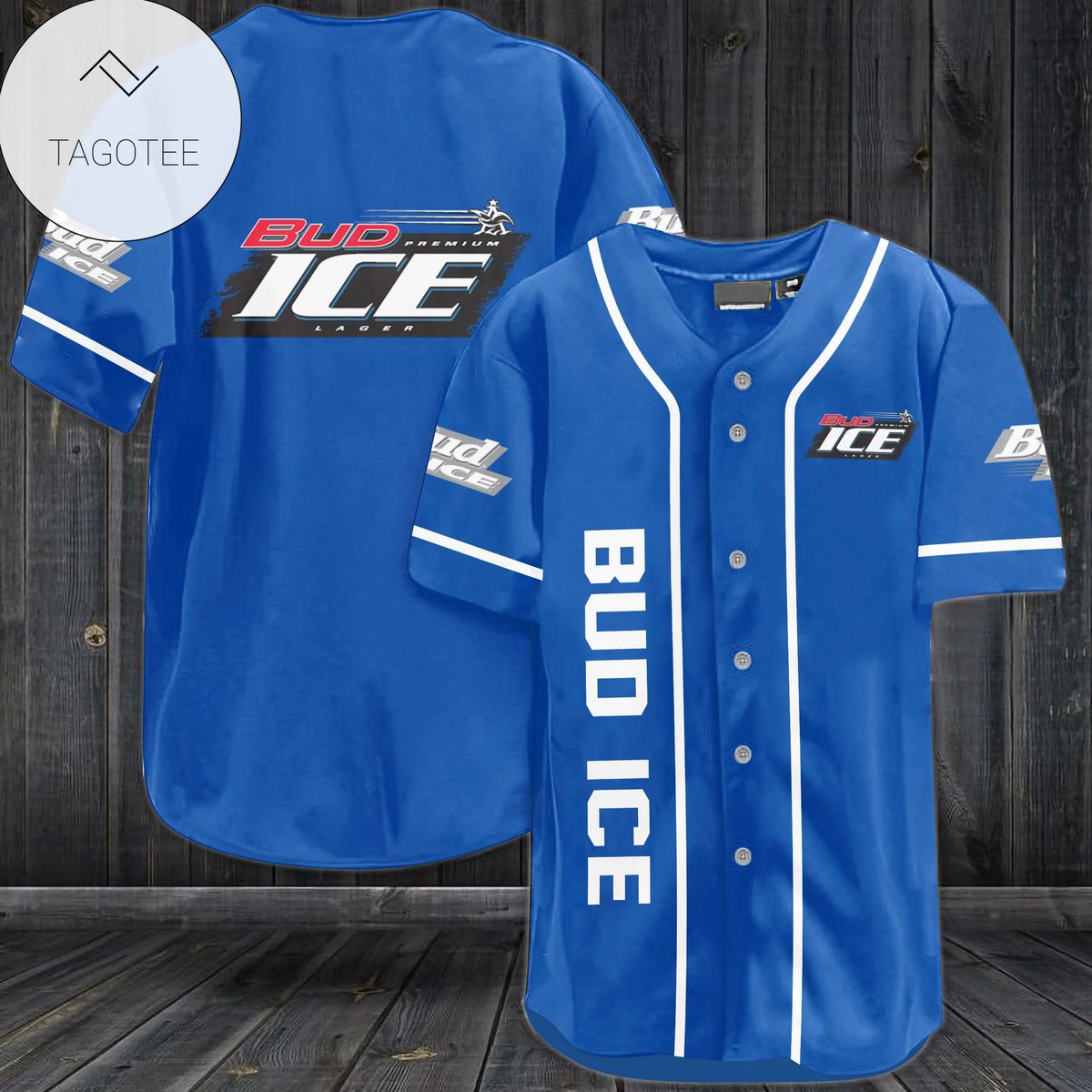 Bud Ice Logo Baseball Jersey Shirt Bud Ice Logo Baseball Jersey Shirt