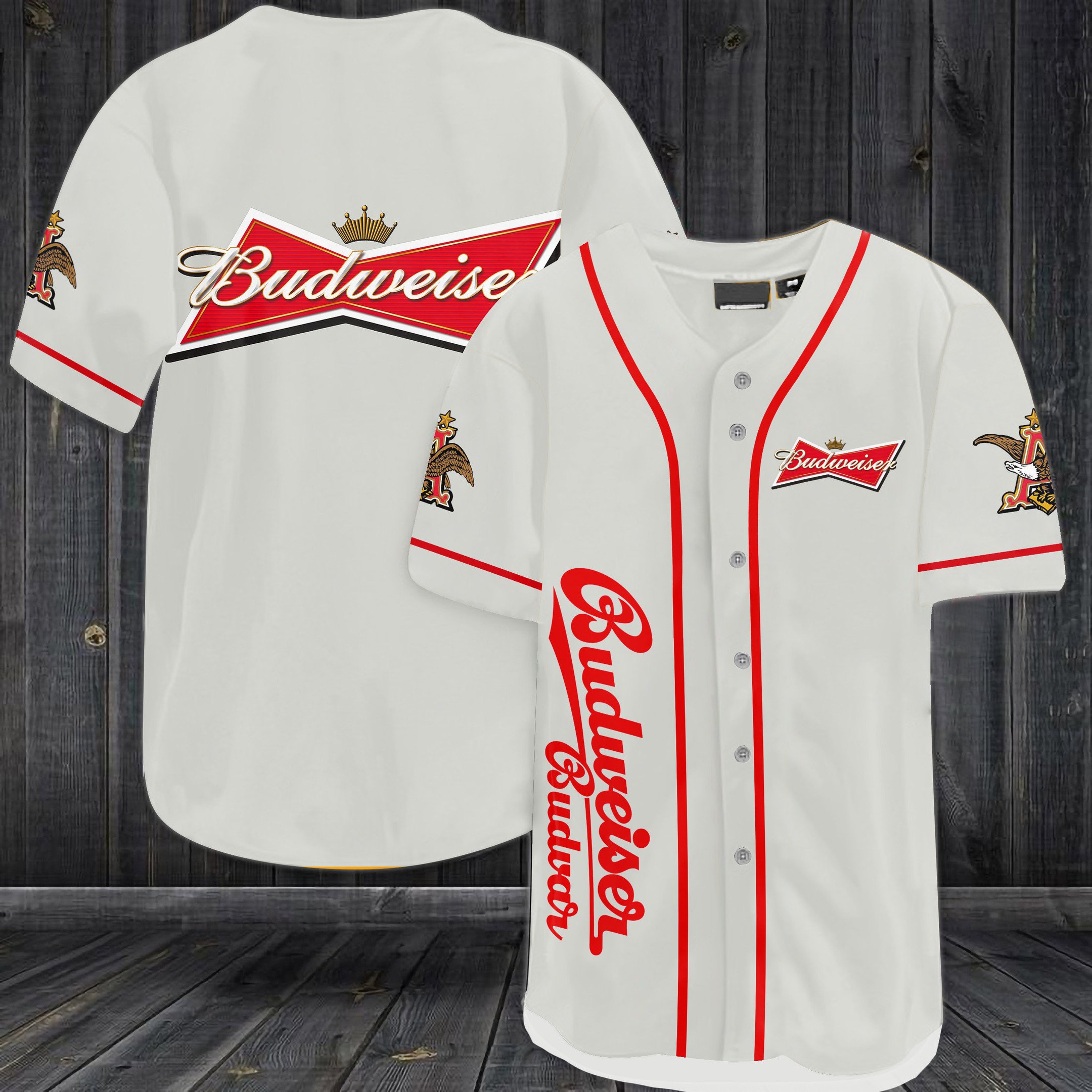 Budweiser Budvar Baseball Jersey Budweiser Budvar Baseball Jersey