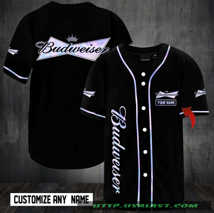 Budweiser Personalized Baseball Jersey Shirt Budweiser Personalized Baseball Jersey Shirt