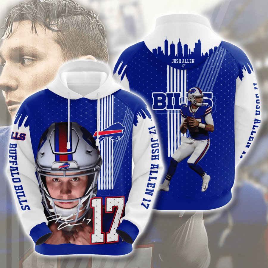 Buffalo Bills Josh Allen 17 3D Hoodie - 212914a25253 Buffalo Bills Josh Allen 17 3D Hoodie - 212914a25253