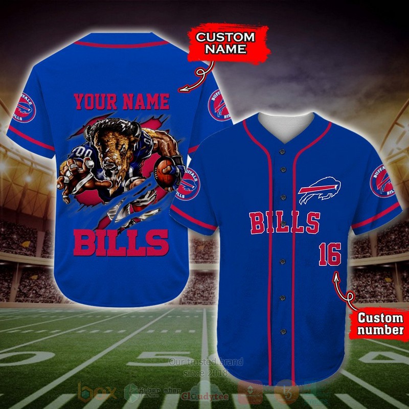 Buffalo Bills Nfl Personalized Baseball Jersey Buffalo Bills Nfl Personalized Baseball Jersey