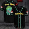 Bulbasaur Pokemon Custom Name Baseball Jersey Shirt