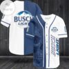 Busch Light And Skull Baseball Jersey Shirt
