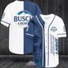 Busch Light Skull Baseball Jersey Shirt