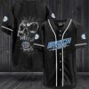 Busch Light Skull Black Baseball Jersey