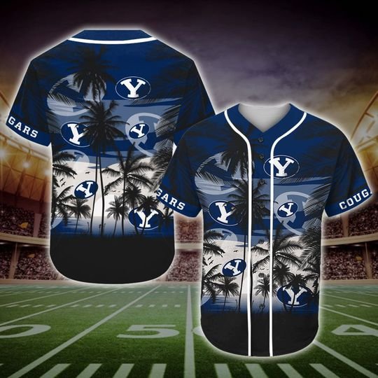 Byu Cougars Tropical Baseball Jersey Byu Cougars Tropical Baseball Jersey