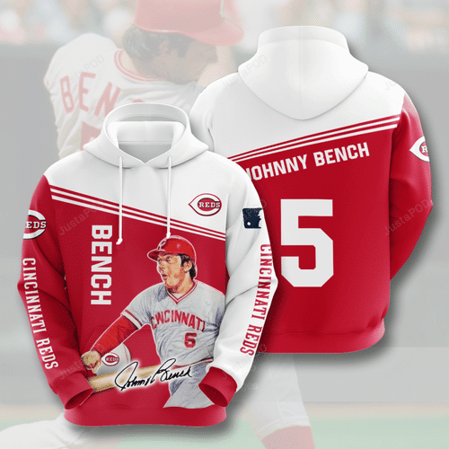 CINCINNATI REDS Johnny Bench 3D Hoodie For Men For Women CINCINNATI REDS Johnny Bench 3D Hoodie For Men For Women