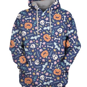 CUTE HALLOWEEN PATTERN WITH PUMPKINS 3D Hoodie For Men For Women All Over Printed Hoodie - 1063774dcc44