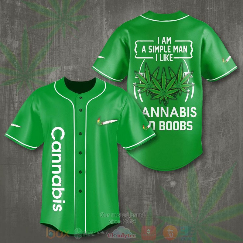 Cannabis I Am A Simple Man I Like Baseball Jersey Shirt Cannabis I Am A Simple Man I Like Baseball Jersey Shirt