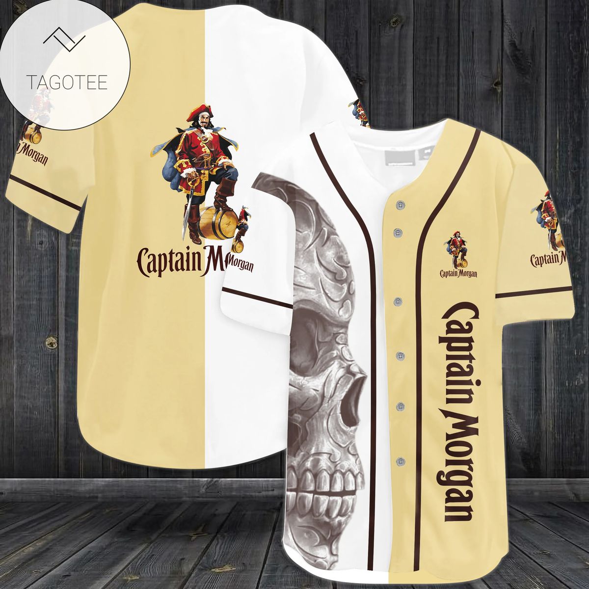 Captain Morgan And Skull Baseball Jersey Shirt Captain Morgan And Skull Baseball Jersey Shirt