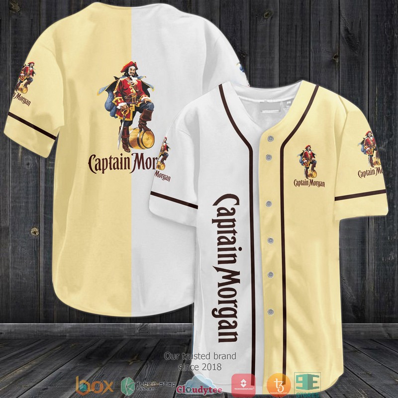 Captain Morgan White Apricot Baseball Jersey Captain Morgan White Apricot Baseball Jersey