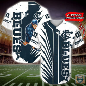 Carlton Blues Afl Personalized Baseball Jersey Shirt