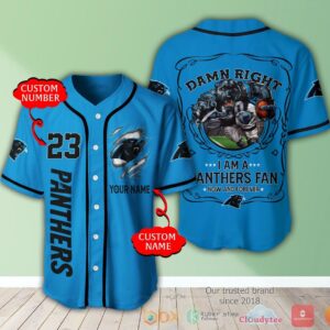Carolina Panthers Nfl 3D Personalized Baseball Jersey Shirt