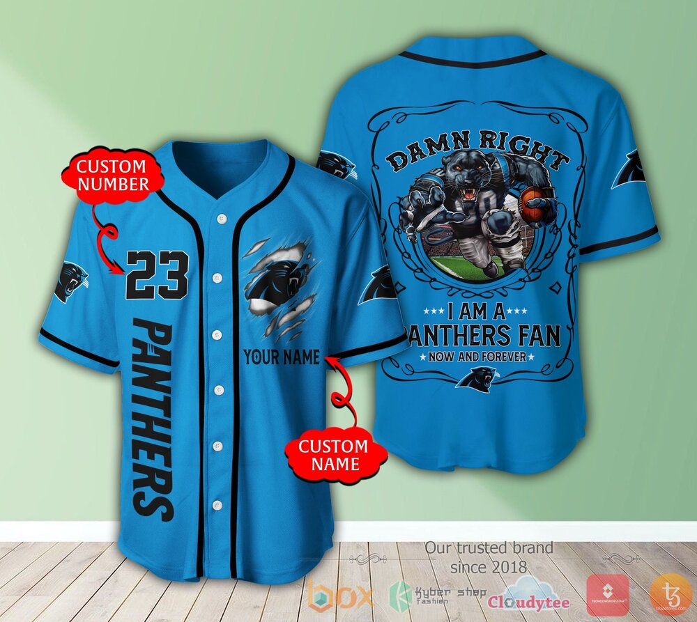 Carolina Panthers Nfl 3D Personalized Baseball Jersey Shirt Carolina Panthers Nfl 3D Personalized Baseball Jersey Shirt