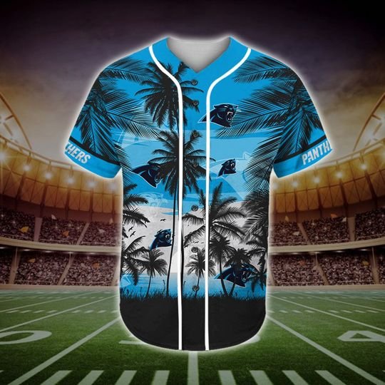 Carolina Panthers Tropical Baseball Jersey Carolina Panthers Tropical Baseball Jersey