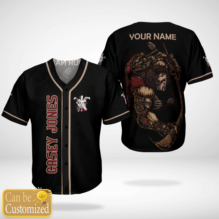 Casey Jones Custom Name Baseball Jersey Casey Jones Custom Name Baseball Jersey