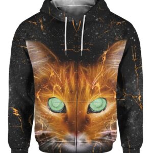 Cat Fire 3D Jip 3D Hoodie For Men Women All Over 3D Printed Hoodie - af633230378e
