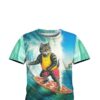 Cat Surfing By Pizza 3D Jip 3D Hoodie For Men Women All Over 3D Printed Hoodie - db3928cfc421