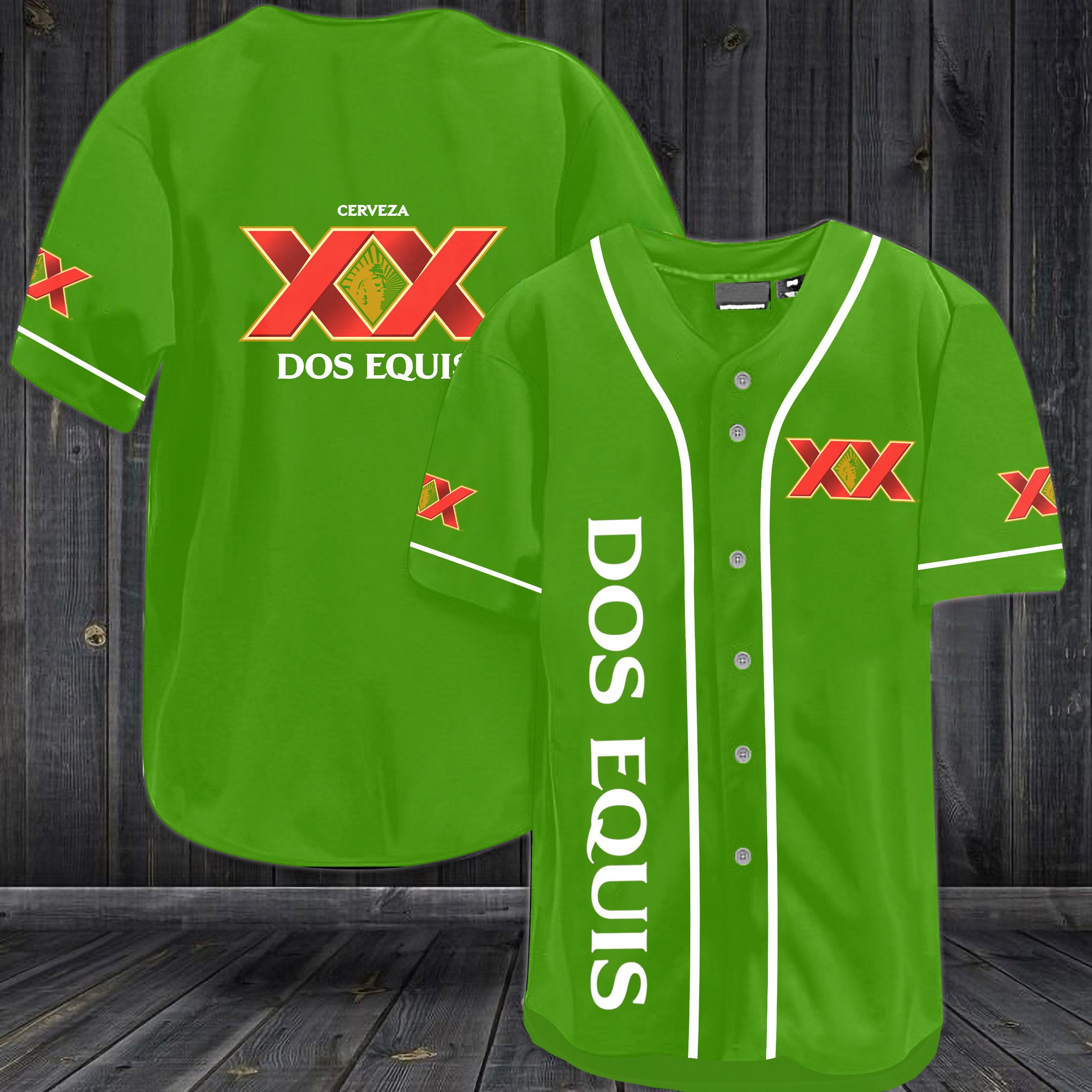 Cerveza Dos Equis Baseball Jersey Cerveza Dos Equis Baseball Jersey