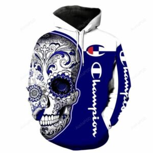Champion Sugal Skull Men and Women 3D Hoodie Shirt Champion Sugal Skull 3D Shirt Champion Custom 3D All Over Printed Shirt Limited Edition - be409209e2ff