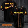 Charmander Custom Name Baseball Jersey