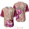 Cheshire Cat Disney Flowery Pattern All Over Print  Baseball Jersey