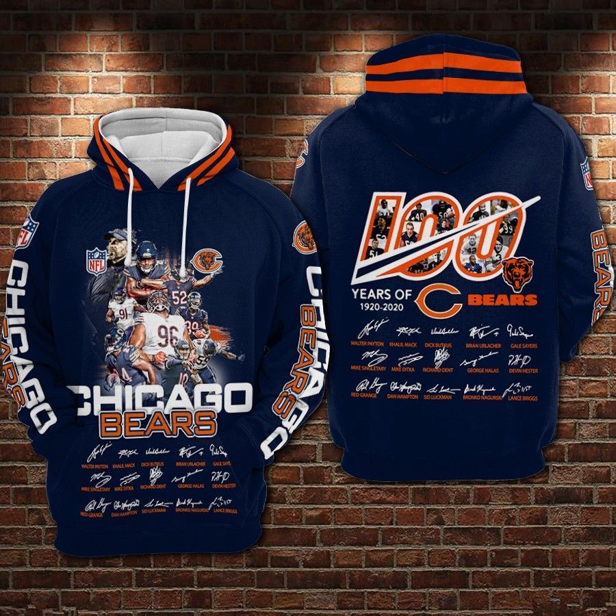 Chicago Bears 100 3D Hoodie For Men For Women All Over Printed Hoodie - 271a54ba12e3 Chicago Bears 100 3D Hoodie For Men For Women All Over Printed Hoodie - 271a54ba12e3